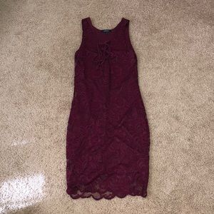 Maroon bodycon dress